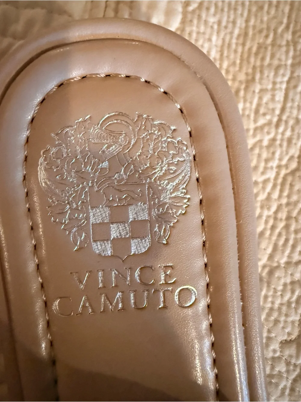 Vince Camuto Women's Beige Slide Sandals